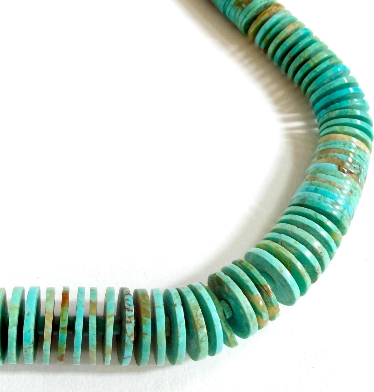 Vintage Turquoise Heishi Bead Necklace Vintage Native American Santo Domingo