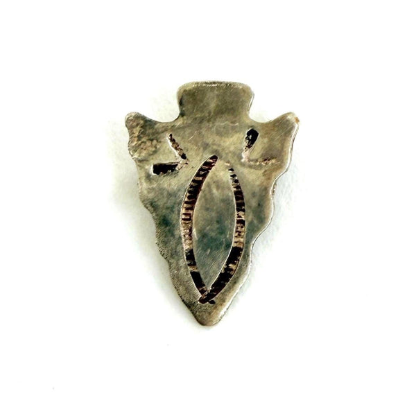 Vintage Fred Harvey Era Arrowhead Pin Native American Navajo Sterling Silver
