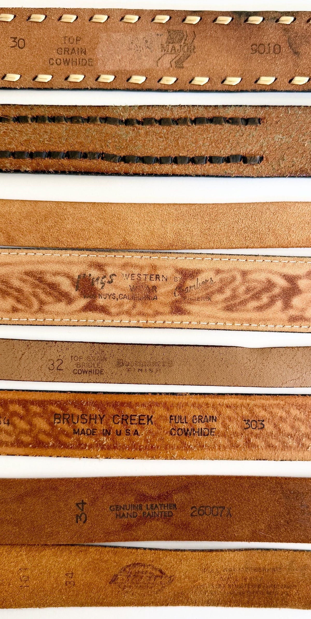 Vintage Tooled Leather Belt Western Boho Cowboy Style