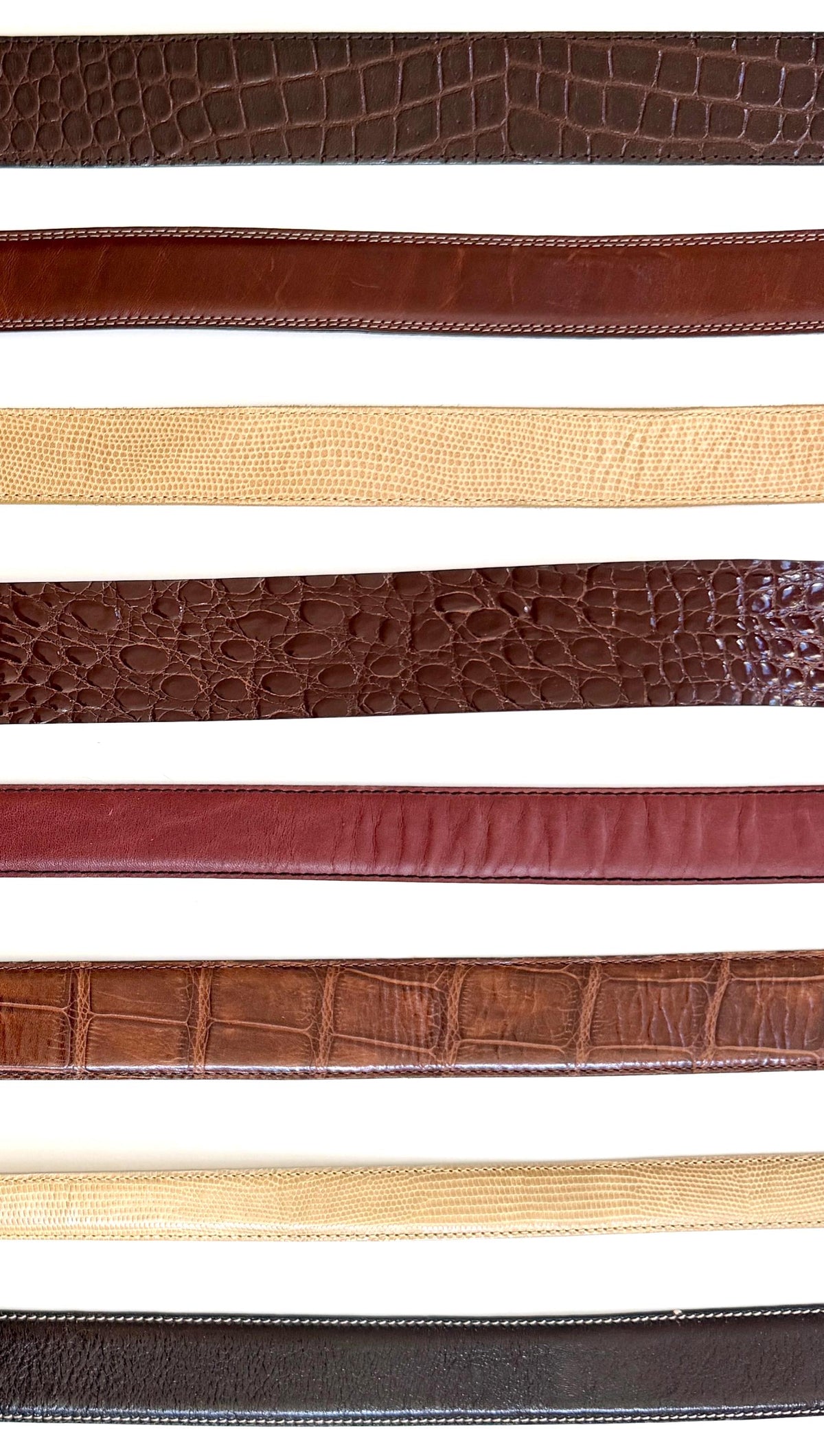 Vintage Brown Leather Belt 80s 90s Neutral Minimalist