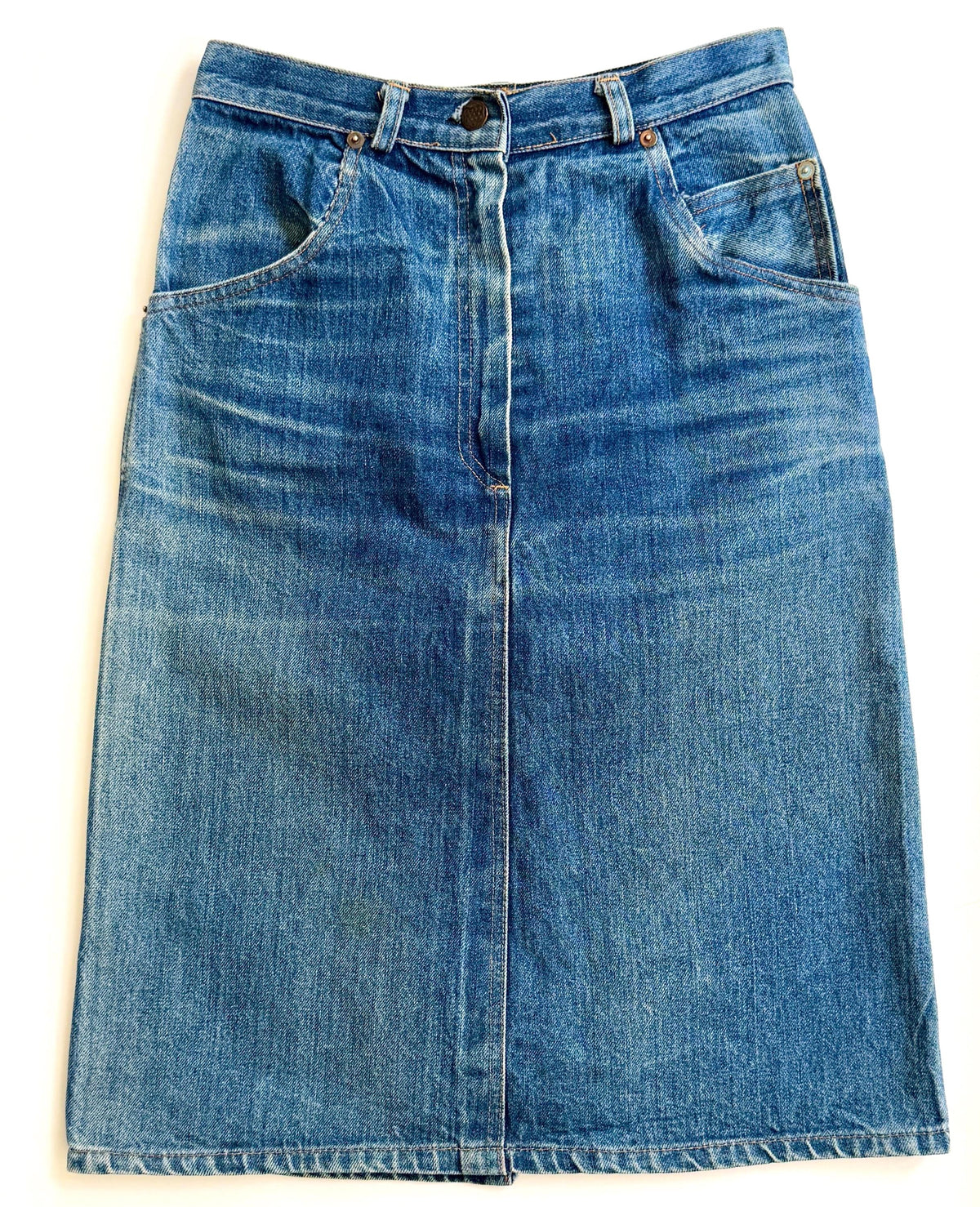 Vintage French Denim Skirt Made in France