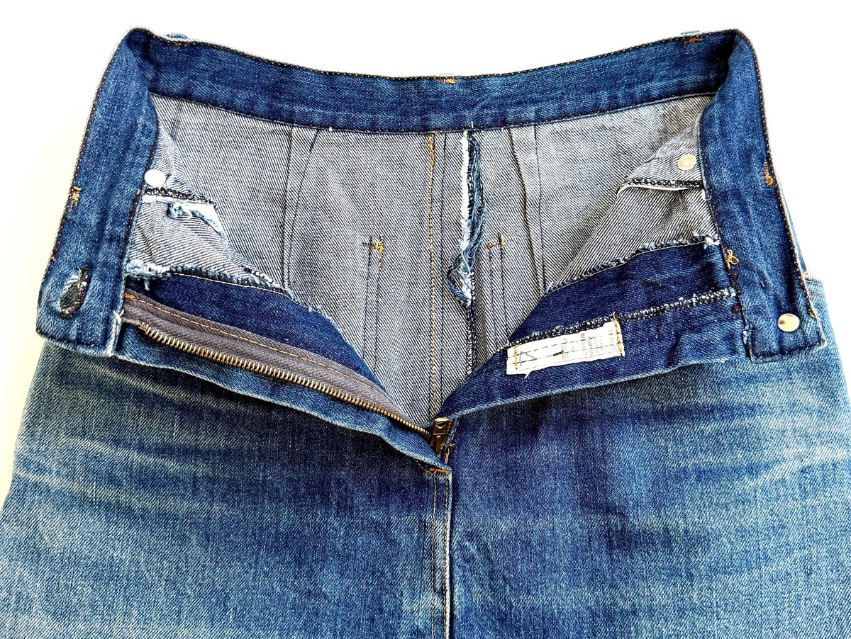 Vintage French Denim Skirt Made in France