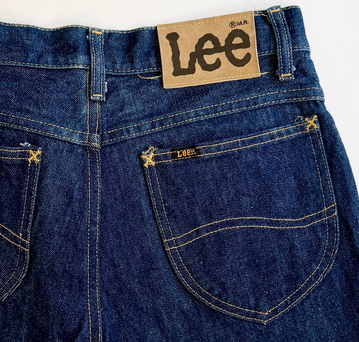 Made in Belgium LEE Riders Denim Shorts 70s Vintage Dark Wash Cut Offs