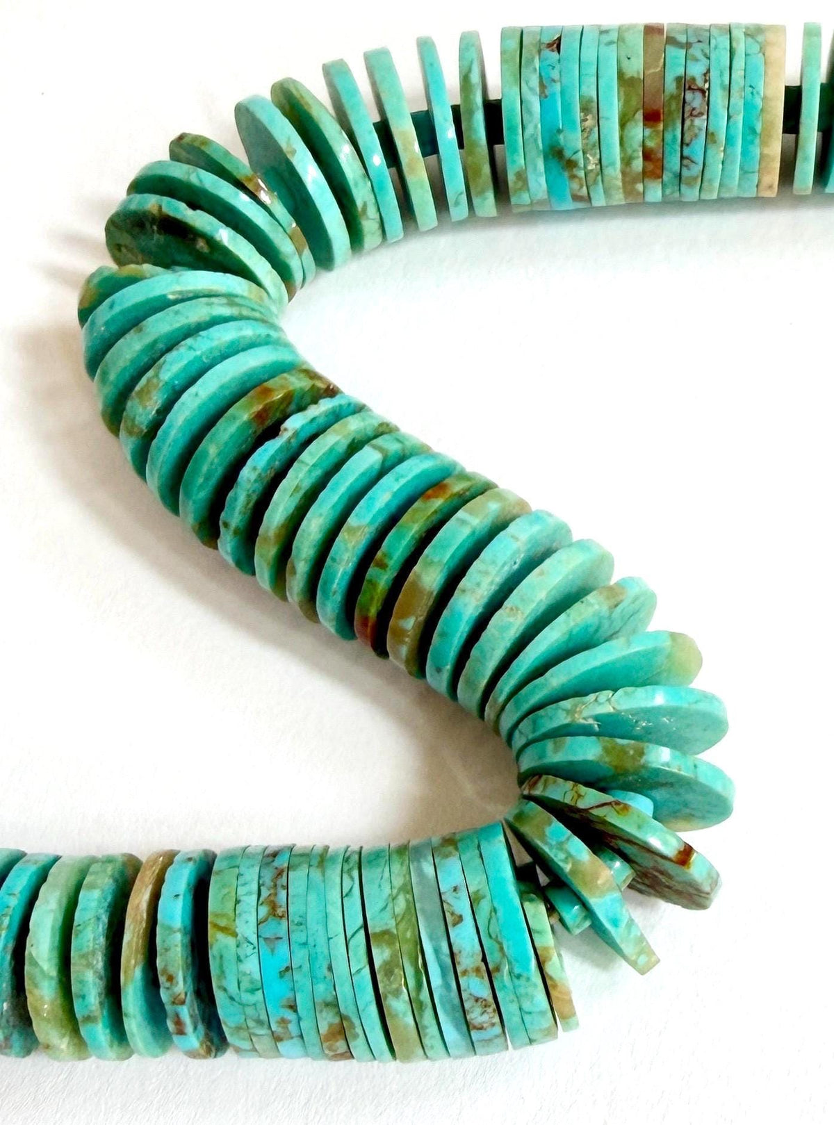 Vintage Turquoise Heishi Bead Necklace Vintage Native American Santo Domingo
